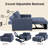 48.8" Wide Upholstered Reclining Sleeper Sofa-1465468812
