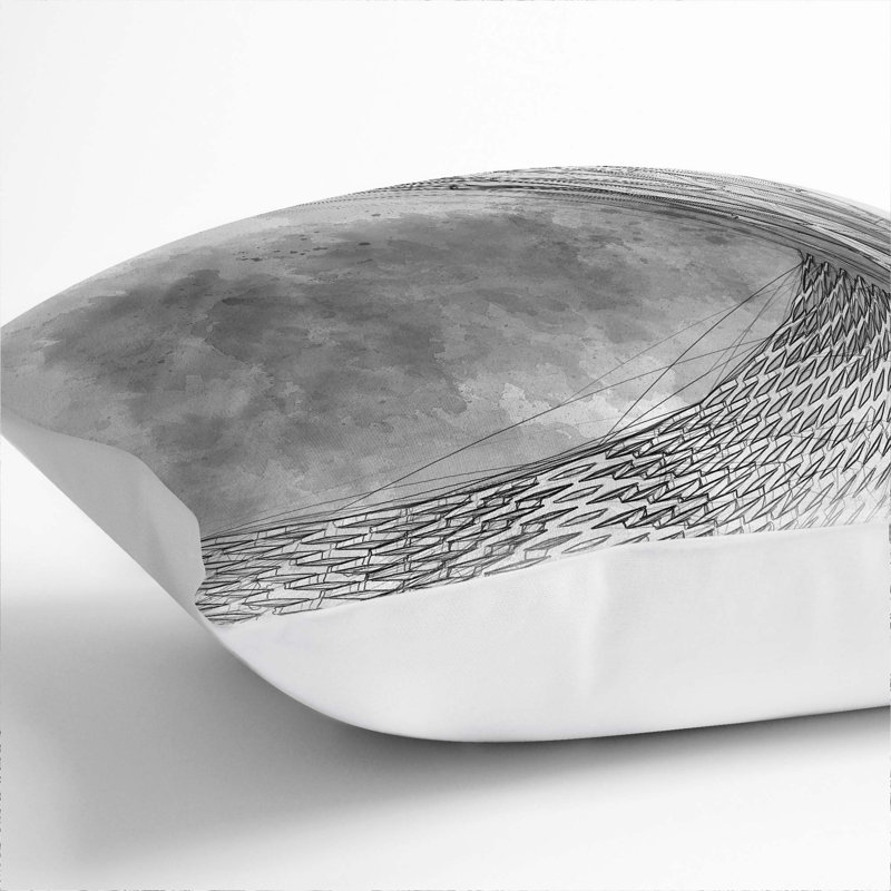 Square Throw Cushion, White, 40cm H x 40cm W x 15cm D
