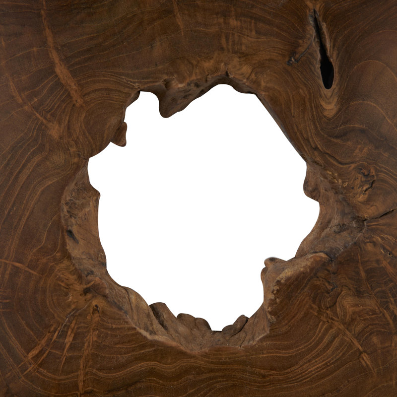 Arlo Teak Wood Handmade Live Edge Wood Slab Abstract Brown Wall Decor Set