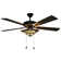 52"W Aibek Mission Stained-Glass Oil-Rubbed Bronze Ceiling Fan