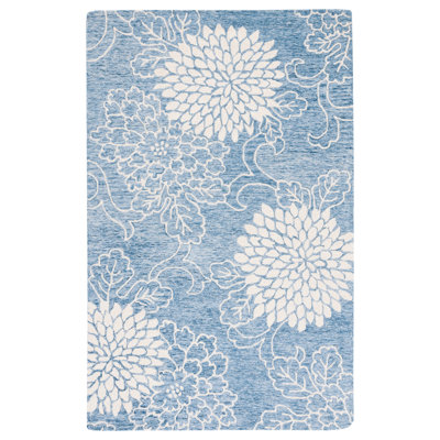Tapis Jardin / bleu / ivoire Jardin 602
