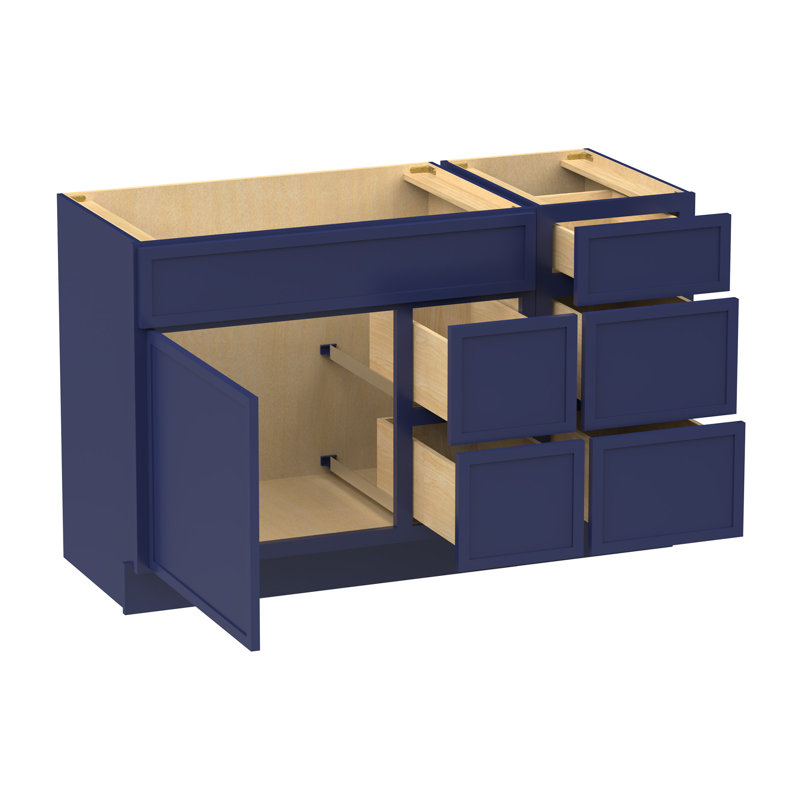 Base de meuble-lavabo simple 51 po seulement, Bleu