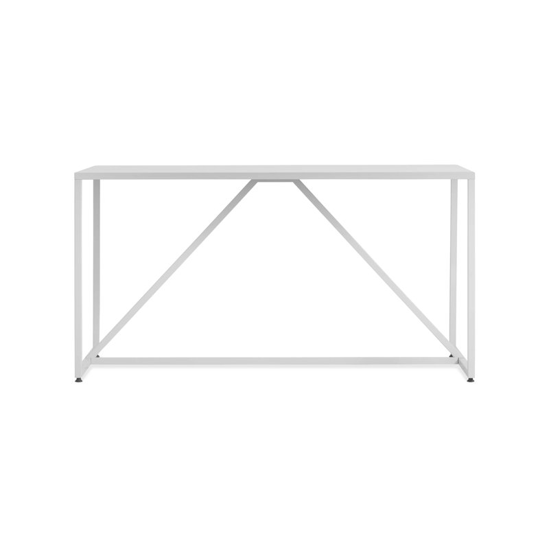 Strut Dining Table, White, 28" W x 56" L, Standard (29" Height)