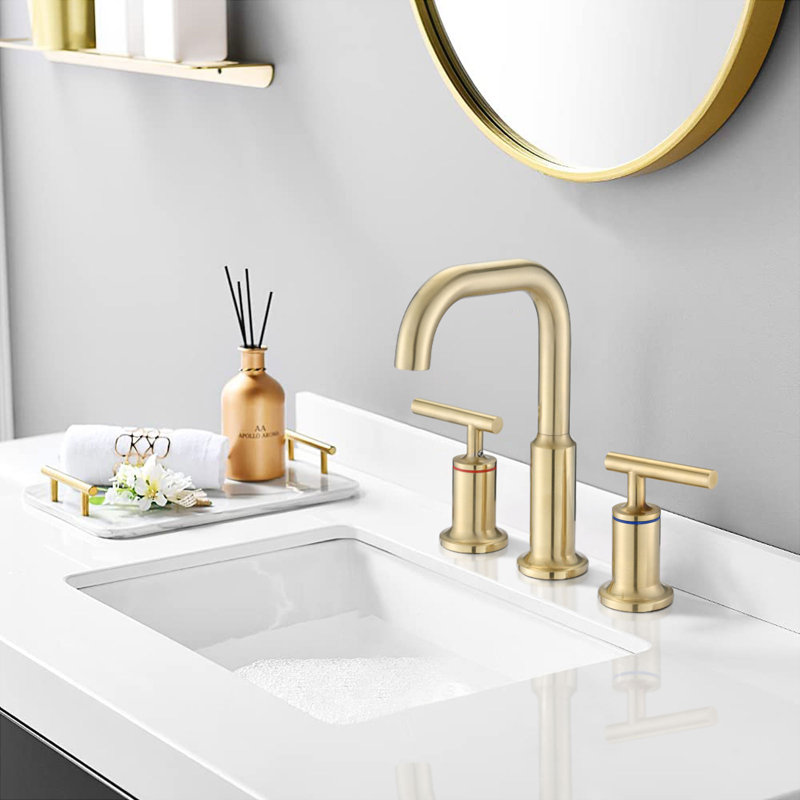 Widespread 2-handle Bathroom Faucet with Drain Assembly