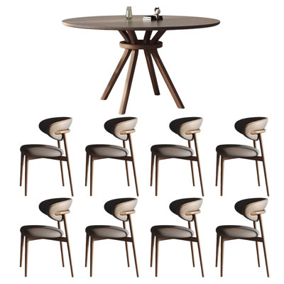 High-end modern practical dining table and chairs