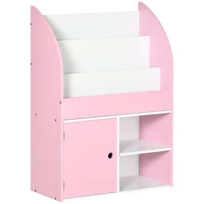 Bibliothèque QABA, organisateur de rangement pour jouets polyvalent pour enfants d'âge préscolaire et de lecture, bibliothèque pour enfants avec armoire, idéal pour les enfants de 3 à 8 ans