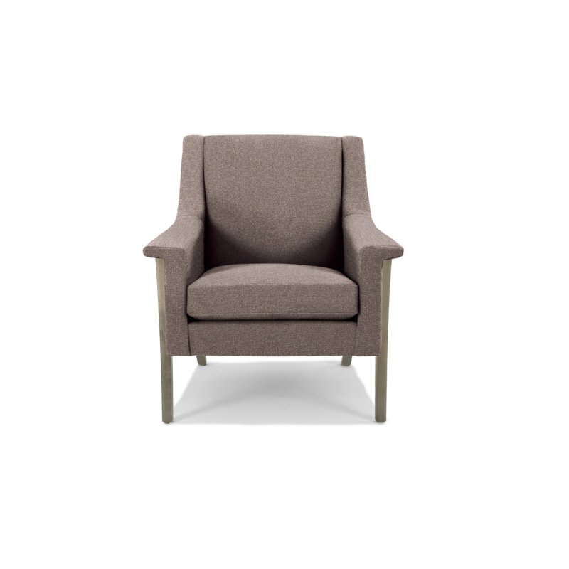 Arlo Armchair, Mineral Gray Polyester, Driftwood
