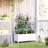 Galvanized Raised Garden Bed with Trellis, Outdoor Planter Box for Climbing Vines Vegetables Flowers, Metal Garden Box for Backyard Patio Balcony 35.4" x 15.7" x 47.2", White-108766860