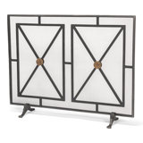 Single Panel Iron Fireplace Screen