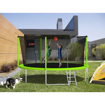 14' Round Backyard Trampoline with Safety Enclosure