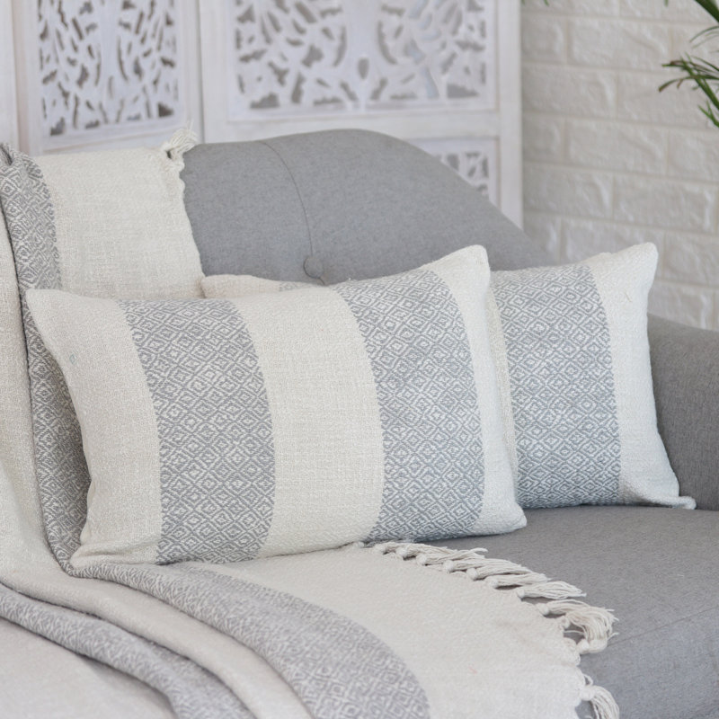 Outdoor 0.2'' Sofa Cushion Cover, Gray/White