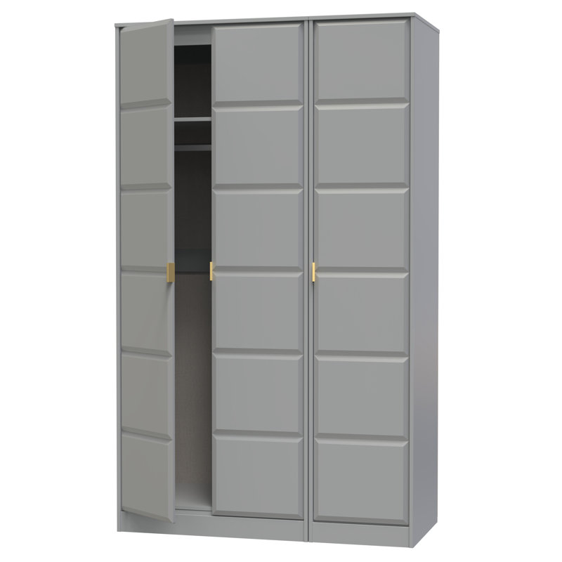 Alcimon 3 Door Wardrobe, Grey
