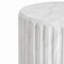 Table d'appoint d'extérieur sculptée, blanc-1830941023