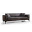 Canapé-lit polyvalent à 3 places, gris foncé, 90,6 po x 37,4 po x 30,3 po | Structure en bois de hêtre durable et en carton, tissu 100% polyester | Mécanisme de dossier pivotant, facile à nettoyer | Parfait pour les petits espaces et les chambres d'amis-686003145-686003146