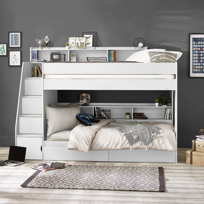 Caleb Single (3') Standard Bunk Bed with Shelves