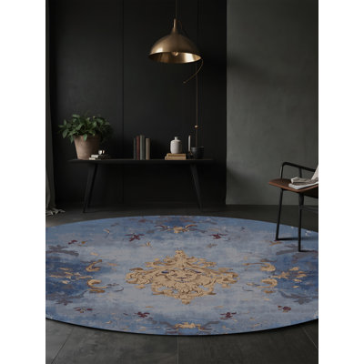 Tapis bleu lavable à la machine