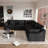 Kyna Upholstered 5-piece Linen Slipcovered L-shape Sectional (5 Seat)-1207859095