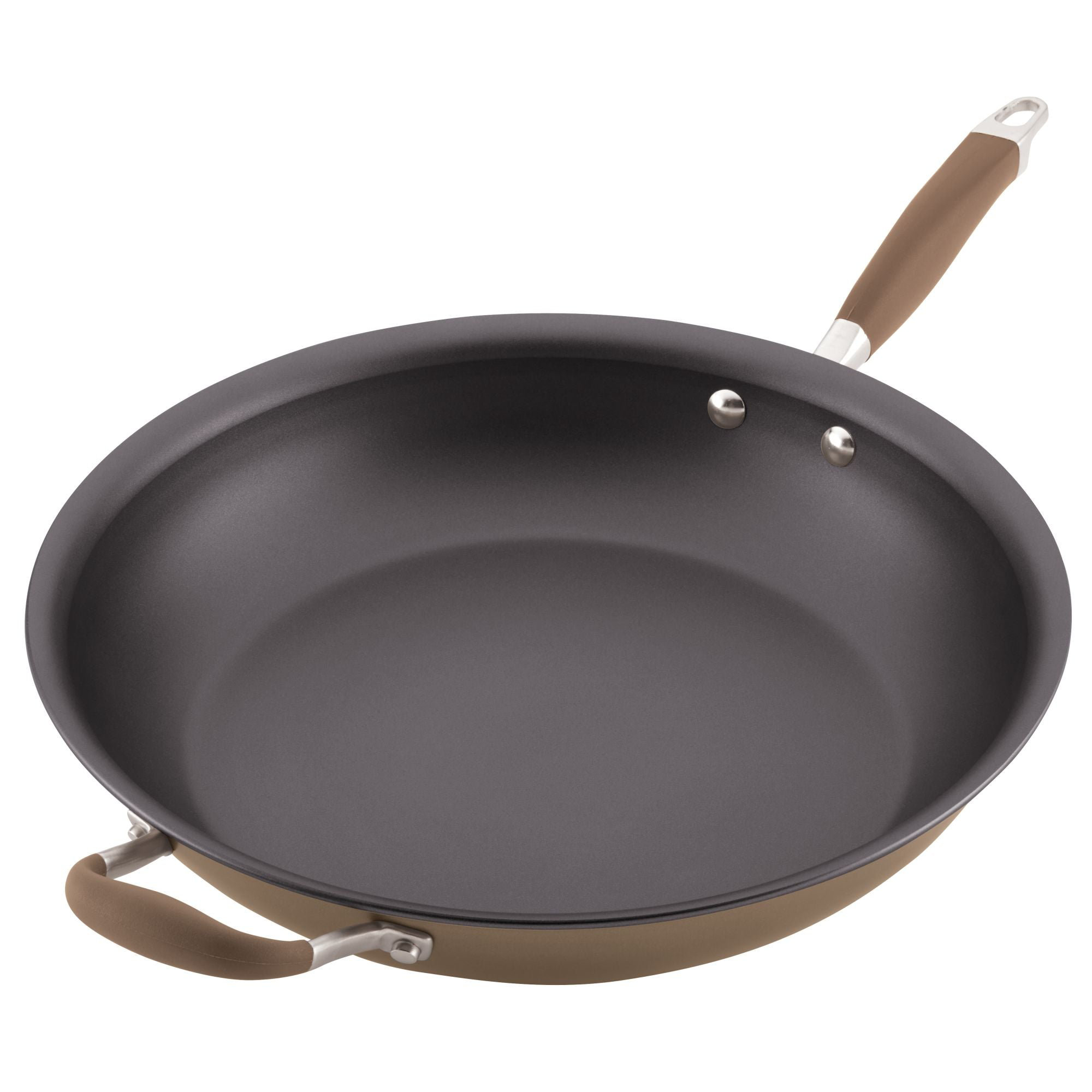 Anolon Advanced Bronze Hard-Anodized Nonstick Large Frying Pan with Helper  Handle, 14-Inch & Reviews