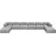 Canapé modulaire rembourré 204 po Ames-90279386