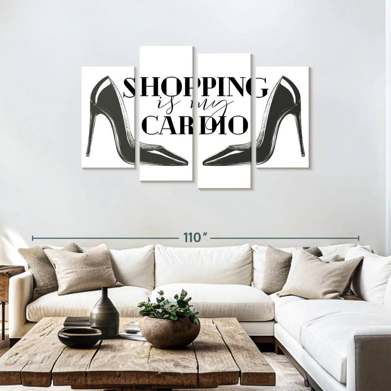 Shopping Cardio Typography, 48" H x 75" W