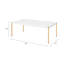 Otrac White & Gold Finish Coffee Table