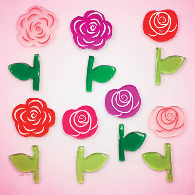 Adhésif décoratif petite rose Roush