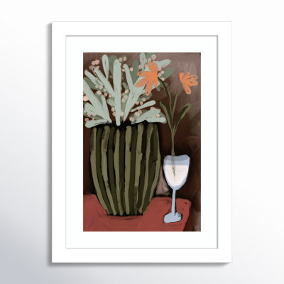 Lyn Floral Still Life No 4 by Treechild Wood Framed Wall Art Print