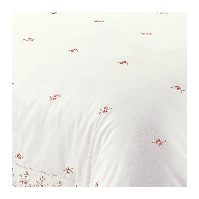 Stramoine Cotton Blend, Polyester Solid Colour Duvet Cover with Pillowcases, Double Duvet Cover + 2 Standard Pillowcases