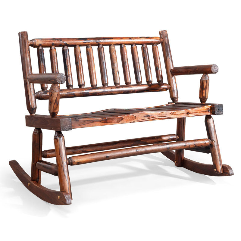 Banc à bascule en bois 44 po, Brun