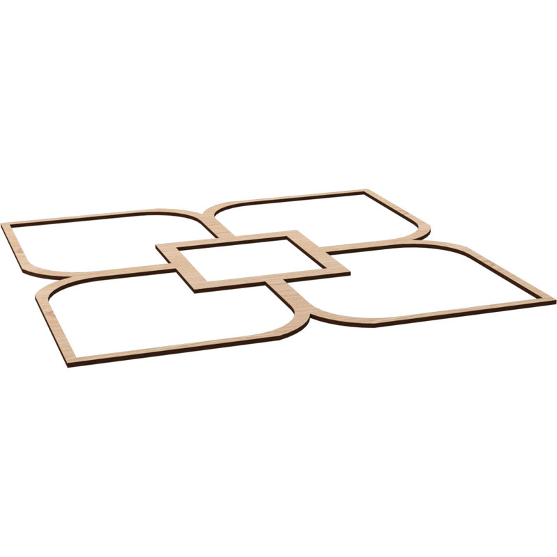 Charpente de plafond décorative Olivia, Chêne rouge, H 39 po x l 39 po x P 0,375 po