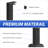 Cable Railing Corner Post 90 Degree L-Drilled 36"x2"x2" Surface Mount One-Post Corner Solution Black Cable Railing Post with Grommets Cable Railing System Kit Indoor Outdoor