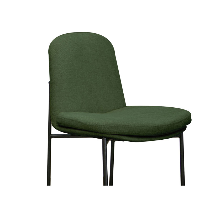 Chaise de bar Revee, fer noir, résistante à l'eau, Polyester vert olive, Tabouret de comptoir (siège d'une hauteur de 24 p