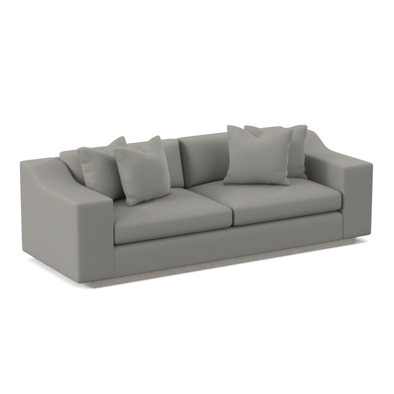 Barrett Boucle and Velvet Sofa, Fizz Ivory 100% Polyester, Bisque