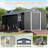 AMERLIFE Outdoor Storage Shed, Metal Shed with Sliding Doors Two 4-Pane Windows, Open Outdoor Shed for Wood Storage-109468818