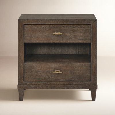 Saratoga 2-Drawer Oak Nightstand