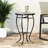 Marvelous Side Table With Tile Mosaic Touch And Iron Base, 14" X 21.25", Yellow + Red Ceramic Tile, Assembly Required Excellent Accent Ornament Robust Metal Framework, 14"w 14"d 21.25"h,