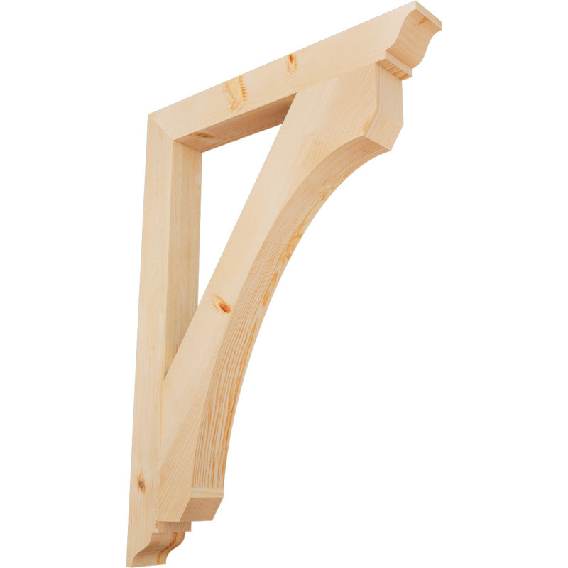 Support en bois rustique traditionnel BKTLEC01, Douglas (lisse), H 44 po x l 3,5 po x P 32 po