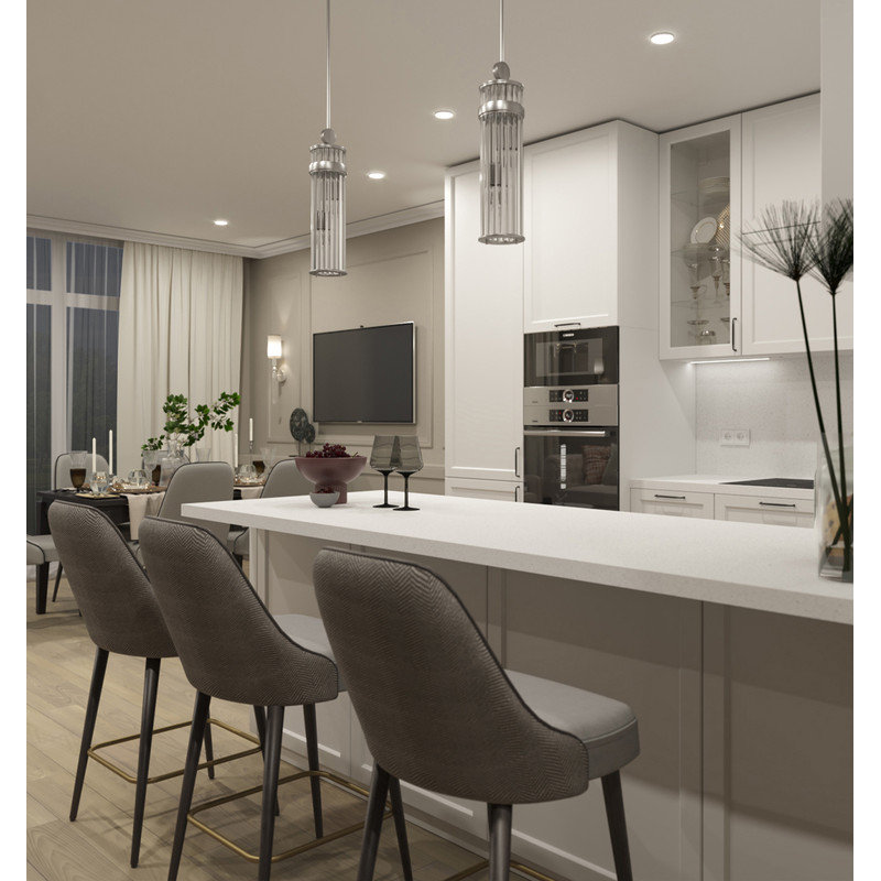 Lustre LORETTO ZW-2-120 / R Galvanisation Nickel brillant