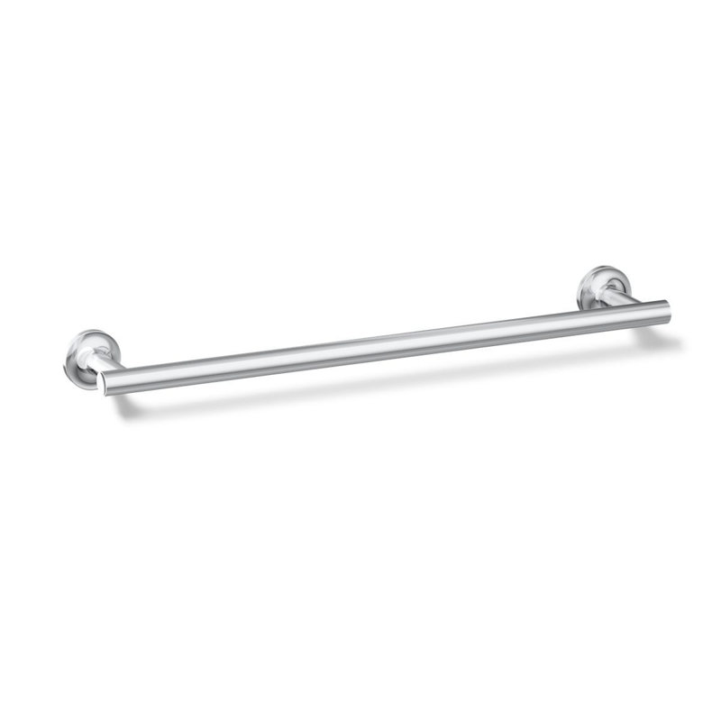 Porte-serviettes mural rond Kohler Purist 18 po, porte-serviettes mural en métal, H 1,875 po x L 19,881 po x P 3,25 po