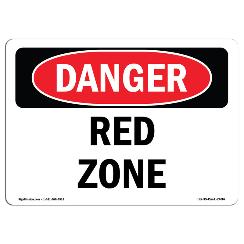 Panneau rouge en aluminium 12 x 18, H 12 po x l 18 po x P 0,1 po