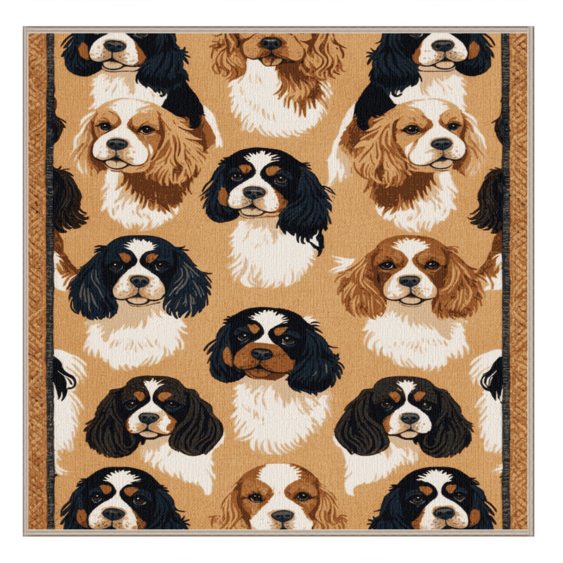  Tapis lavable avec épagneul jouets anglais, Rectangulaire 2 pi x 3 pi