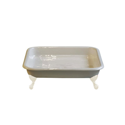 The Panorama 42-Inch Cast Iron Square Shower Pan with Tub Legs Strom Living