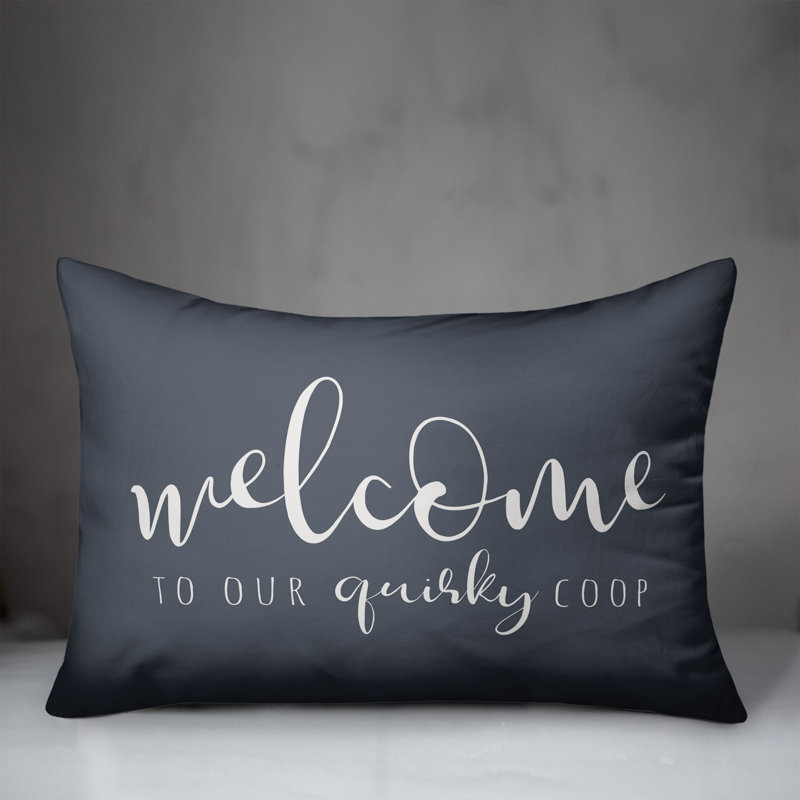 Coussin décoratif intérieur / extérieur en polyester , Ardoise, H 14 po x l 20 po