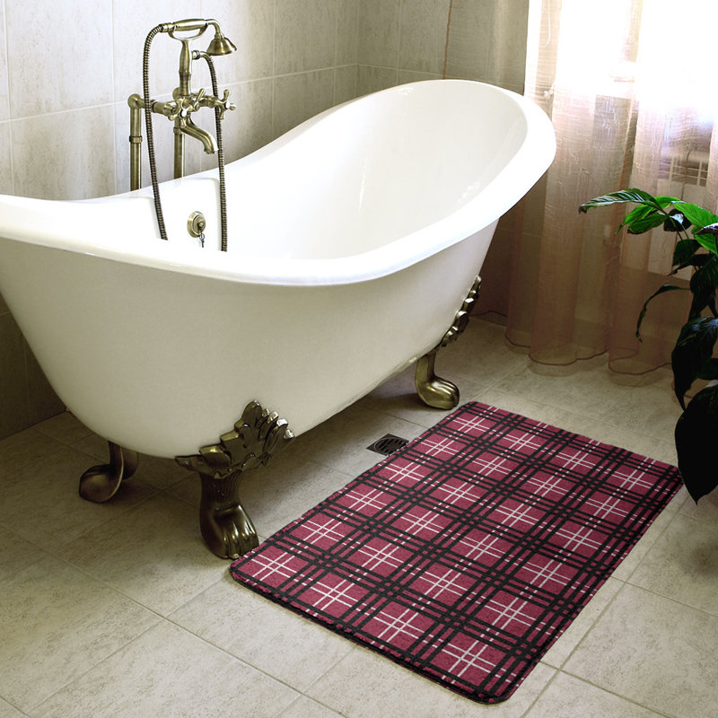 Tapis pour salle de bain Philadelphia, l 21 po x L 34 po, Pink/Black