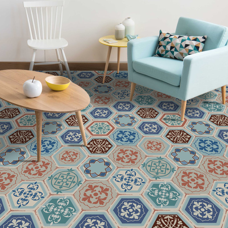 Décalcomanie de plancher hexagonale victorian