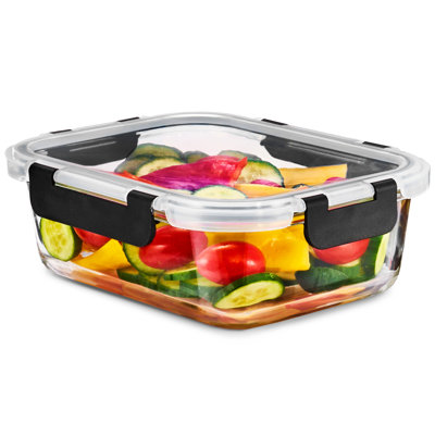 Sorbus Square Airtight, Leak-Proof Glass Food Prep And Storage Container With Lid (Single)