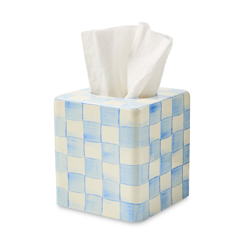 Housse pour boîte à mouchoirs Sky Check Boutique