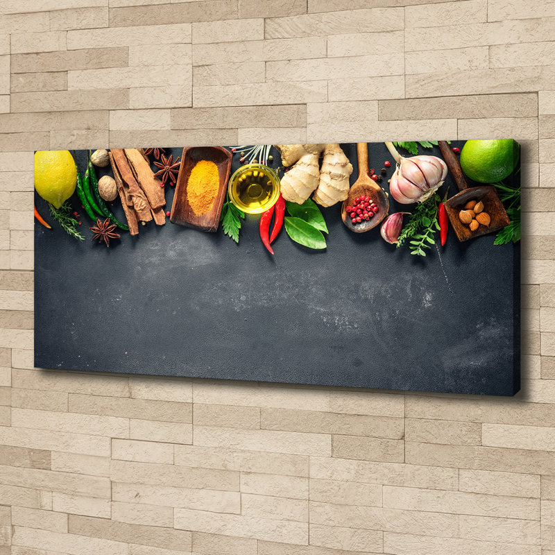 Herbs and Spices 1 Piece Wall Art on Canvas