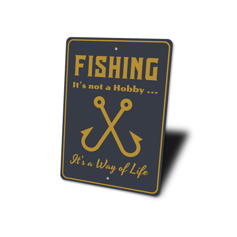Panneau de pêche en aluminium, H 14 po x l 10 po x P 0,04 po