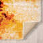 Tapis moderne abstrait à poils longs beige / or / bleu-386035416